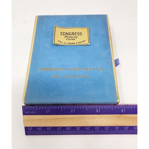 Vintage Congress Cel-U-Tone Finish Playing Cards Double Deck Poodle Dogs - Picture 8 of 8